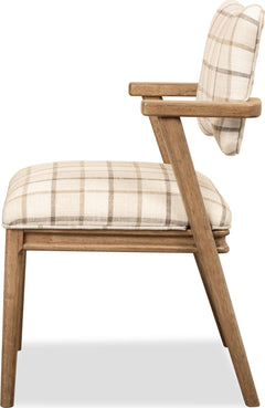 Carlisle White/Brown Armchair (Set of 2) - Ornate Home