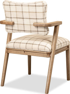 Carlisle White/Brown Armchair (Set of 2) - Ornate Home