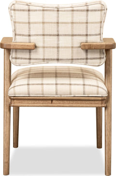 Carlisle White/Brown Armchair (Set of 2) - Ornate Home