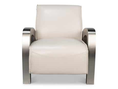 Carlisle White Leather Armchair - Ornate Home
