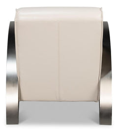 Carlisle White Leather Armchair - Ornate Home