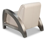 Carlisle White Leather Armchair - Ornate Home