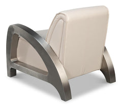 Carlisle White Leather Armchair - Ornate Home