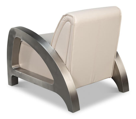 Carlisle White Leather Armchair - Ornate Home