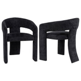 Carlow Black Upholstered Dining Arm Chair (Set of 2) - Ornate Home
