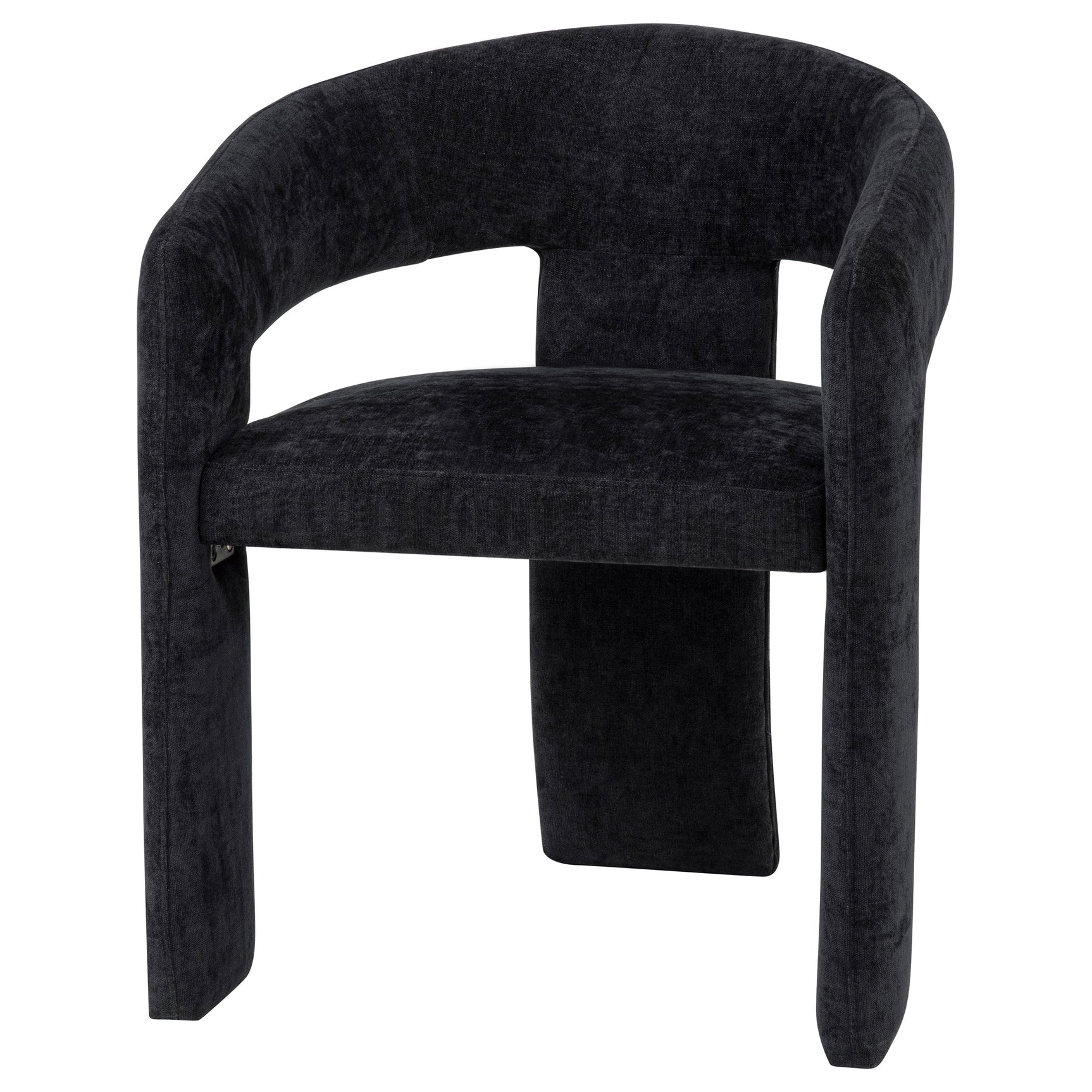 Carlow Black Upholstered Dining Arm Chair (Set of 2) - Ornate Home