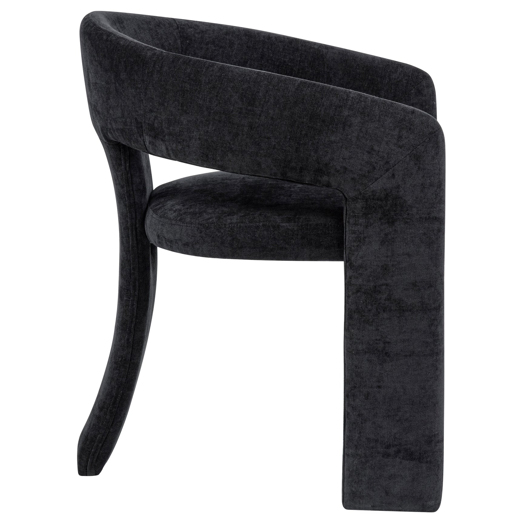 Carlow Black Upholstered Dining Arm Chair (Set of 2) - Ornate Home