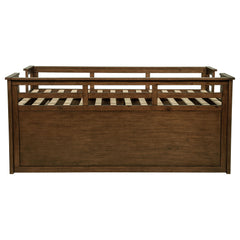 Carlsbad Medium Brown Wood Twin Captains Bed With Trundle - Ornate Home
