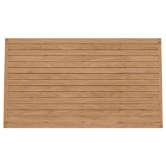 Carlsbad Natural/Gray 3-Piece Teak Wood Outdoor Patio Set - 64.5x95" - Ornate Home