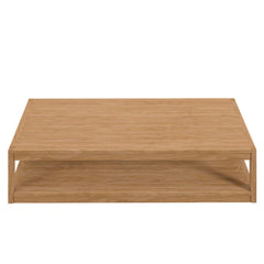 Carlsbad Natural Teak Wood Outdoor Patio Coffee Table - Ornate Home