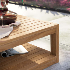 Carlsbad Natural Teak Wood Outdoor Patio Coffee Table - Ornate Home