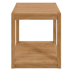 Carlsbad Natural Teak Wood Outdoor Patio Side Table - Ornate Home