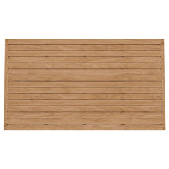 Carlsbad Natural/White 3-Piece Teak Wood Outdoor Patio Set - 64.5x95" - Ornate Home