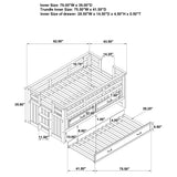 Carlsbad Navy Blue Wood Twin Captains Bed With Trundle - Ornate Home