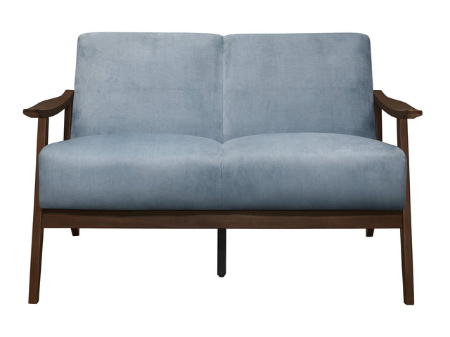 Carlson Blue Gray Loveseat - Ornate Home