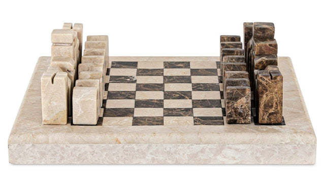 Carlson Brown Marble Chess Set - Ornate Home