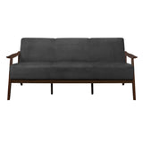 Carlson Dark Walnut / Dark Gray Sofa & Loveseat - Ornate Home