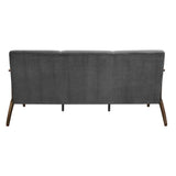 Carlson Dark Walnut / Dark Gray Sofa & Loveseat - Ornate Home