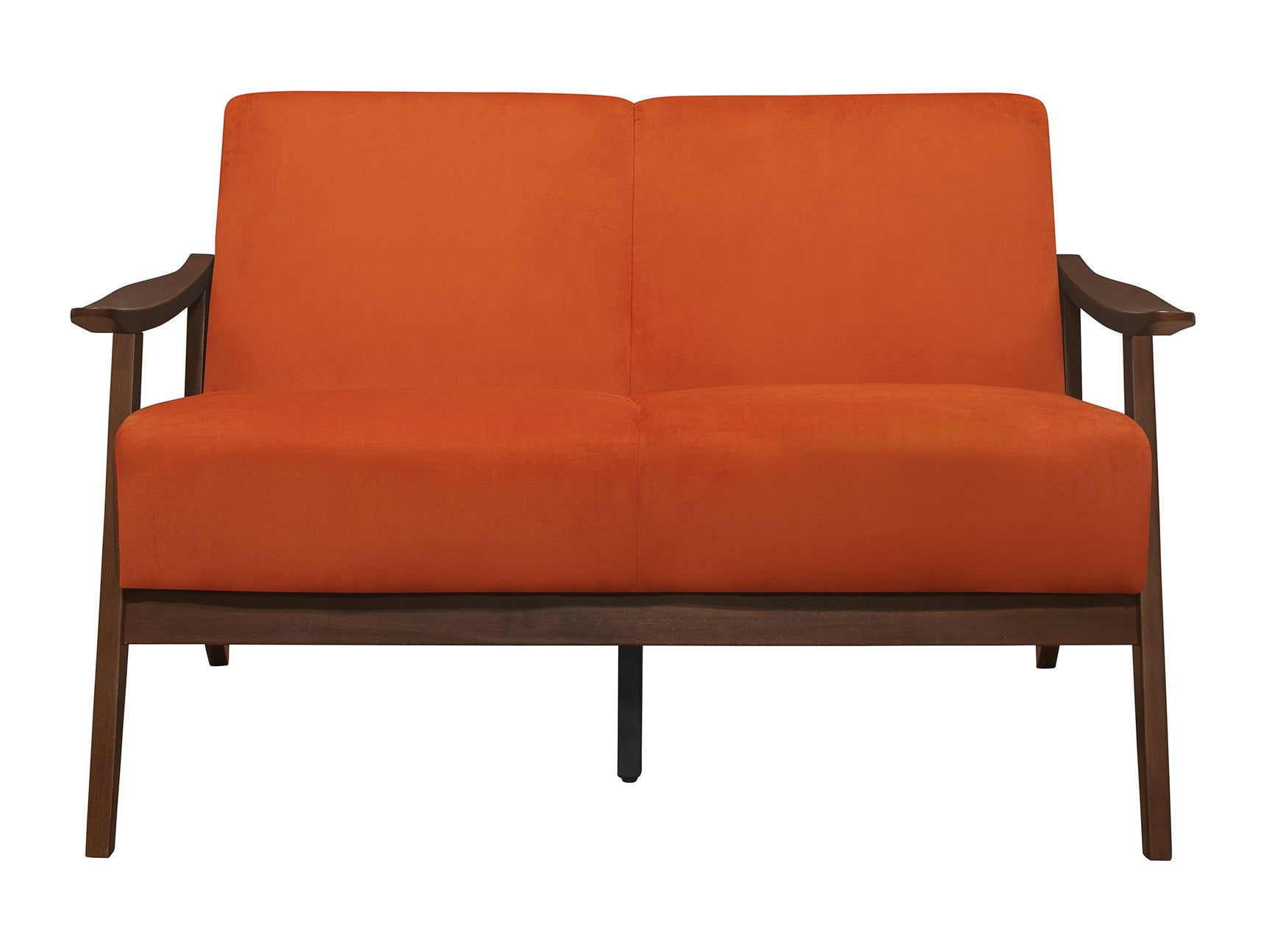 Carlson Orange Loveseat - Ornate Home