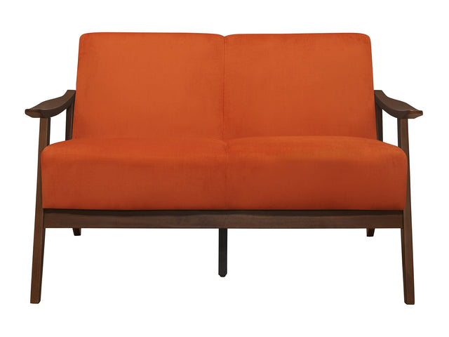Carlson Orange Loveseat - Ornate Home