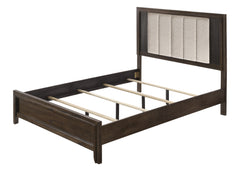 Carlton Brown King Upholstered Panel Bed - Ornate Home
