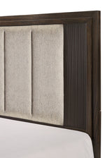 Carlton Brown Queen Upholstered Panel Bed - Ornate Home