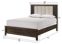 Carlton Brown Upholstered Panel Bedroom Set - Ornate Home