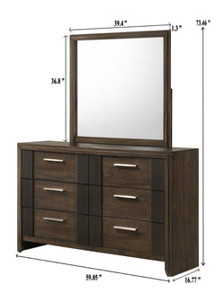 Carlton Brown Upholstered Panel Bedroom Set - Ornate Home