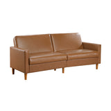 Carlton Camel Faux Leather Futon Sofa - Ornate Home