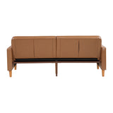 Carlton Camel Faux Leather Futon Sofa - Ornate Home