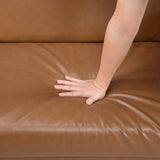 Carlton Camel Faux Leather Futon Sofa - Ornate Home