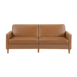 Carlton Camel Faux Leather Futon Sofa - Ornate Home