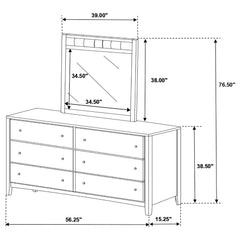 Carlton Cappuccino Dresser and Mirror - Ornate Home
