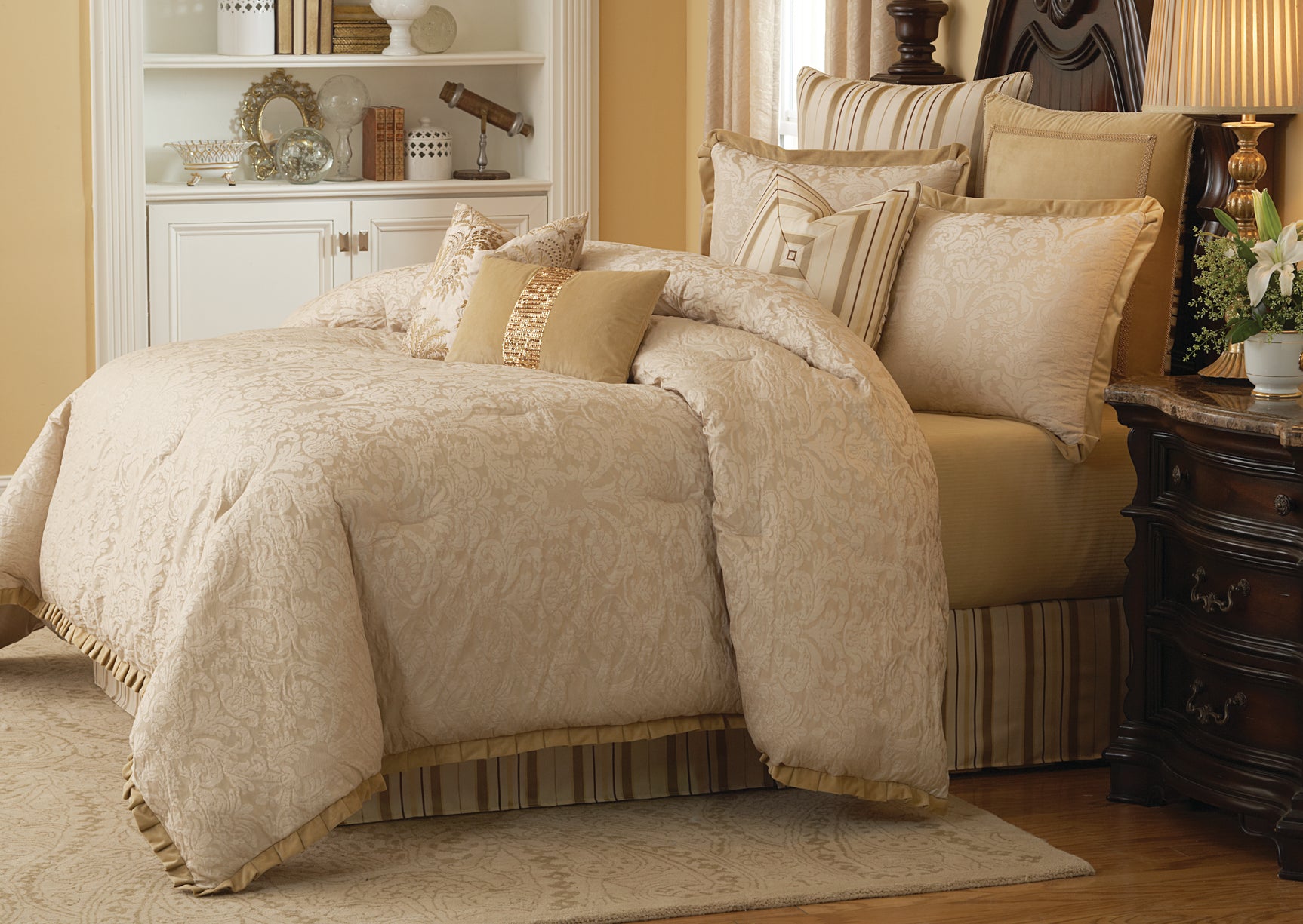 Carlton Ivory Comforter Set - Ornate Home