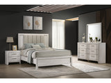 Carlton White Upholstered Panel Bedroom Set - Ornate Home