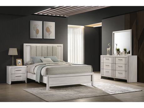 Carlton White Upholstered Panel Bedroom Set - Ornate Home