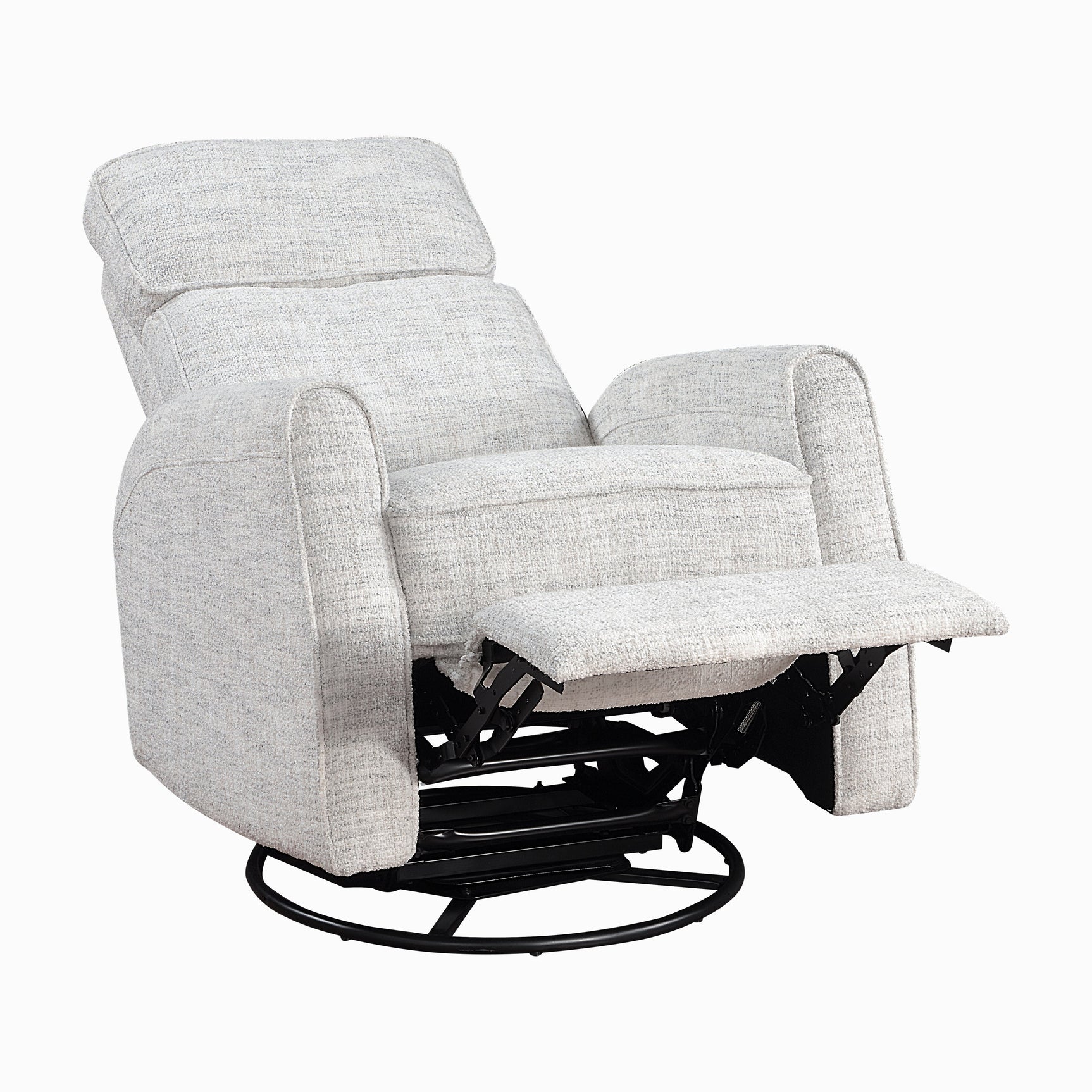 Carly Quartz Swivel Glider Reclining Chair - Ornate Home