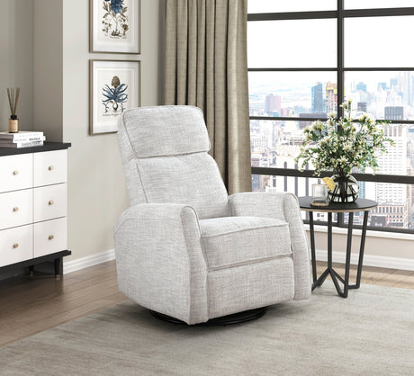 Carly Quartz Swivel Glider Reclining Chair - Ornate Home