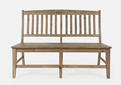 Carlyle Crossing Brown Ext Dining Table w/ 4 Slatback Chairs, Bench - Ornate Home
