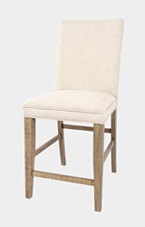 Carlyle Crossing Beige/Brown Ext Dining Table w/ 2 Slatback Stools, 2 Uph Stools, Bench - Ornate Home
