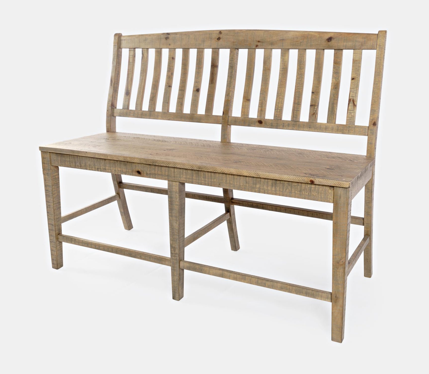 Carlyle Crossing Beige/Brown Ext Dining Table w/ 2 Slatback Stools, 2 Uph Stools, Bench - Ornate Home