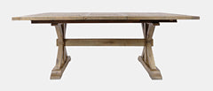 Carlyle Crossing Brown Ext Dining Table w/ 4 Slatback Chairs - Ornate Home