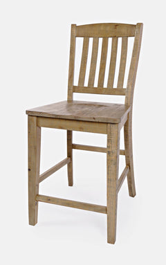 Carlyle Crossing Beige/Brown Ext Dining Table w/ 2 Slatback Stools, 2 Uph Stools, Bench - Ornate Home