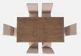 Carlyle Crossing Beige/Brown Ext Dining Table w/ 6 Uph Stools - Ornate Home