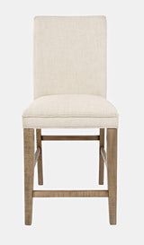 Carlyle Crossing Beige/Brown Uph Stool (Set of 2) - Ornate Home