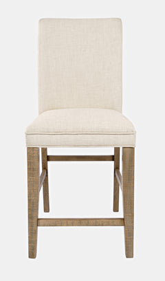 Carlyle Crossing Beige/Brown Uph Stool (Set of 2) - Ornate Home
