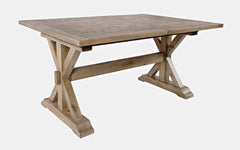 Carlyle Crossing Beige/Brown Ext Dining Table w/ 4 Uph Chairs - Ornate Home