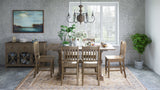 Carlyle Crossing Brown Ext Dining Table w/ 4 Slatback Stools, Bench - Ornate Home