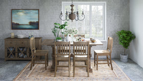 Carlyle Crossing Brown Ext Dining Table w/ 4 Slatback Stools, Bench - Ornate Home