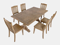 Carlyle Crossing Brown Ext Dining Table w/ 4 Slatback Stools - Ornate Home